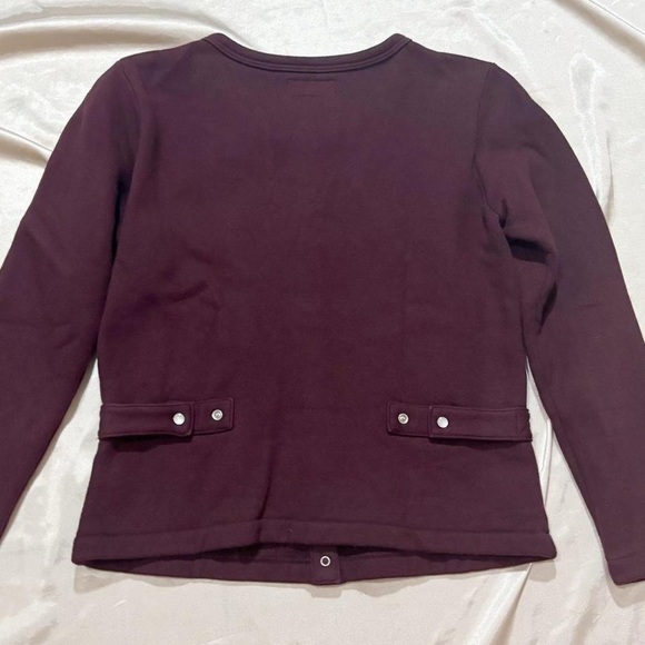 Agnes B. Burgundy Cardigan - Picture 3 of 9